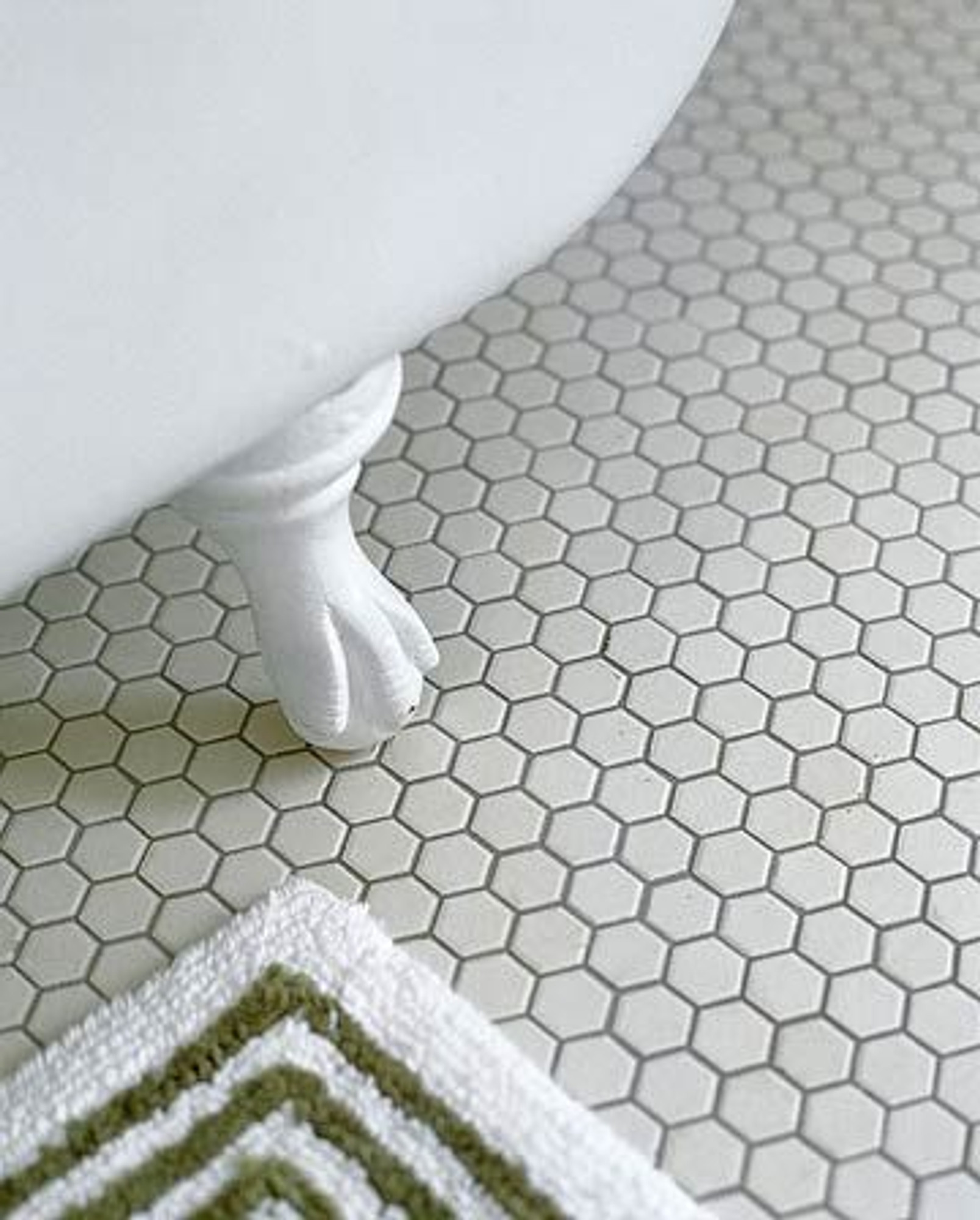 Small White Hexagon Tile White Matt 51mm Hexagonal Porcelain Mosaics Buy Online Now! - Tiles4less
