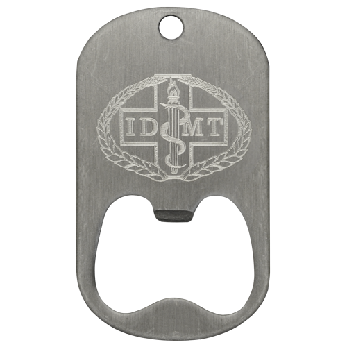 diamond engraved dog tag bottle opener custom logotags