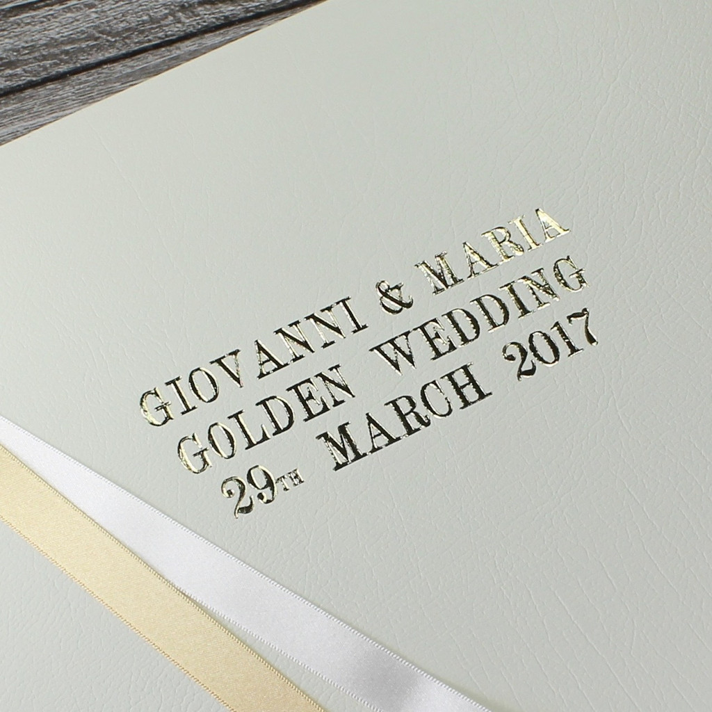 Gold 50th Wedding Anniversary Photo Album Bespoke