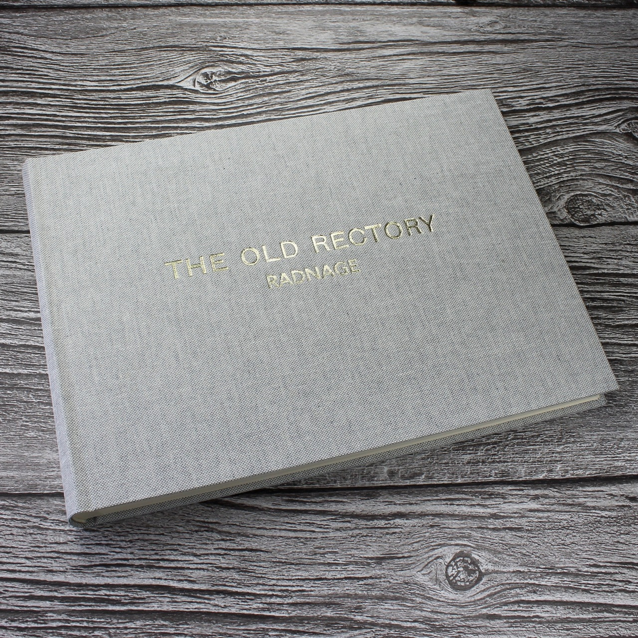grey marl linen photo booth guest book bespoke album company