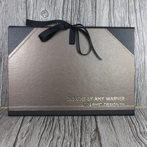 A4 Bronze Dimple & Black Art Portfolio / Cachet Portfolio