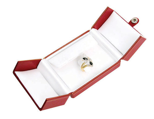 Classic Style Earring/Ring Box, 3 1/2” x 3” x 1 1/2”, Choose from various Color