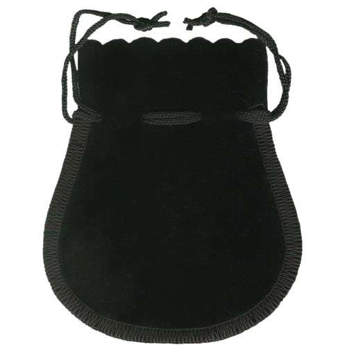 Scalloped -Edge Velvet Pouch,Choose from various color & size, price for 12 pieces