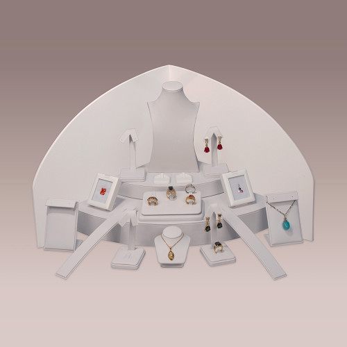 18-Pieces White Faux Leather set, 23" x 12 3/4" x 13"H
