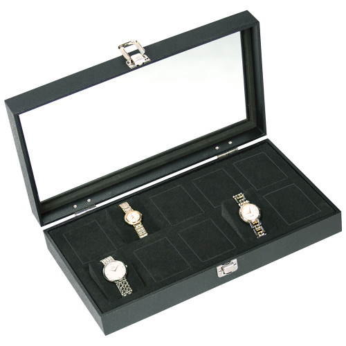 Glass to View 10-Foam insert Watch Case, 14 3/4" x 8 1/4" x 3"H
