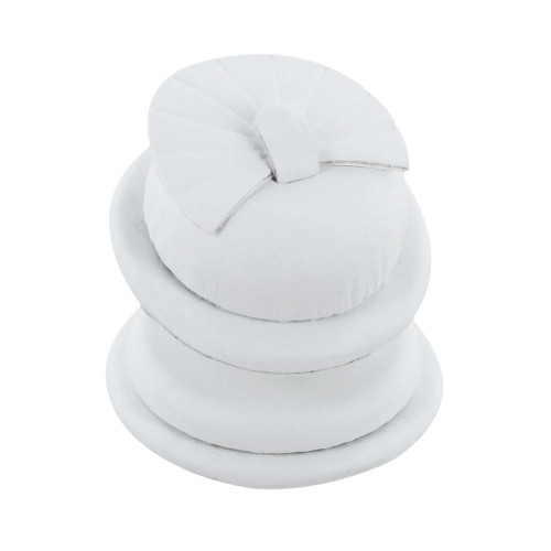 Ring Display, White Leather, 1 7/8" Dia. x 2"