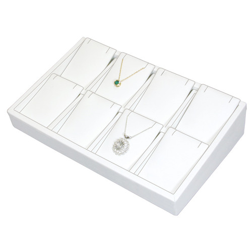 2” H Slanted Pendant/Earring Tray, 9” x 6” x 2 1/4” H TY-2104 (W)