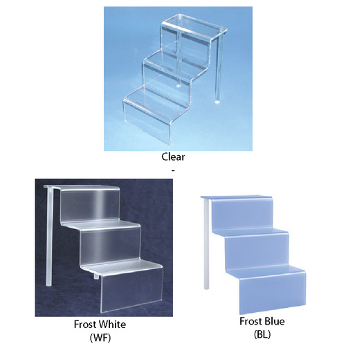 Acrylic mini-stair display (3/16" thick) ,6" x 9" x 9"H