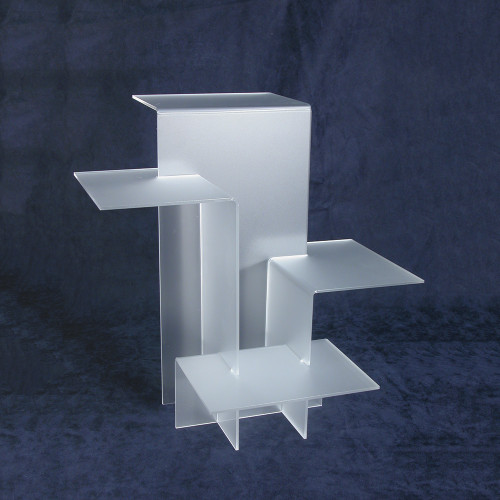 4-Tier Acrylic Display Stand (Frost), 11" x 11 1/2" x 11 1/2"H, Assemble Required