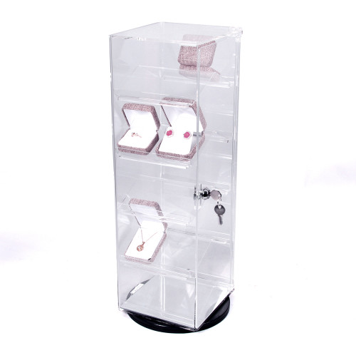 Revolving Acrylic Case , 6 3/4" x 7 1/2" x 21 1/2"H