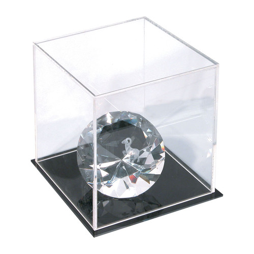 Acrylic Display Cube with Base, 5" x 5 " x 5"H,