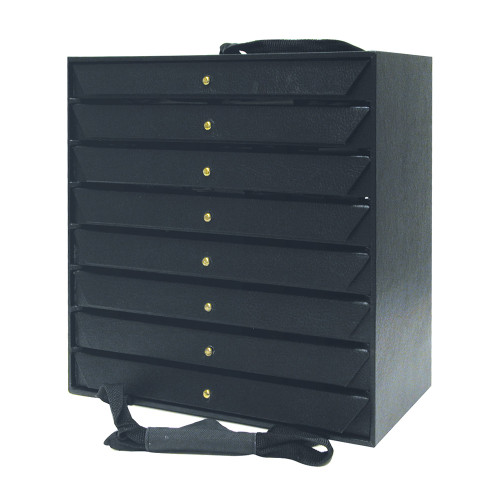 Travel Storage Organize with Tray, 16" x 9" x 15 3/4"H, With 8 pcs 1 1/2"H Tray