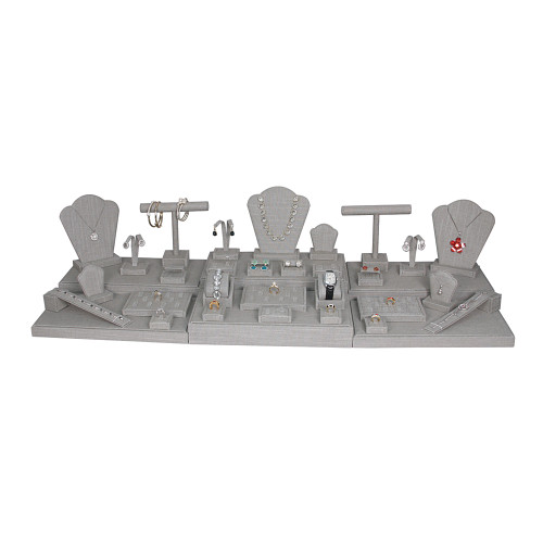Grey Linen Display Set-55 (35pcs, 44.25x16.5x10.75"H)