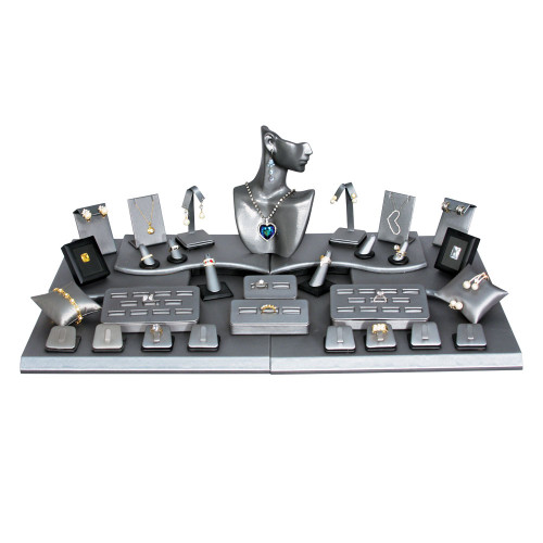 Steel Grey with Black Trim 35-Piece Display Set (SET80-87R)