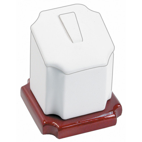 Single Ring Column Display with Wood Trim 1 7/8” W x 1 7/8” D, 2 1/4” H