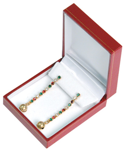 Classic Style Earring Box, 2 5/8” x 3 1/8” x 1 1/8” , Choose from various Color
