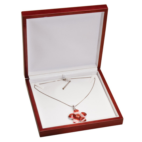 WN10 Rosewood Necklace Box, 7 5/8” x 7 5/8” x 1 1/2”