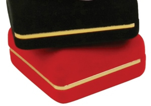 Velvet Ring Box with Gold Trim, 1 7/8” x 2 1/8” x 1 1/2”
,(Choose from various Color)