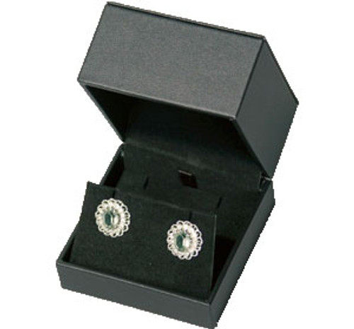 Black Faux Leather Earring/Pendant Box