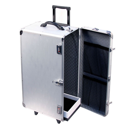 Tall Aluminum Case with Retractable Handle