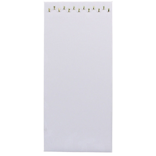 White Faux Leather 13-Hook Necklace Display with Easel