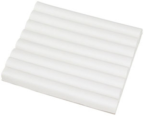 White Leatherette Half Size Ring Foam with Slots
