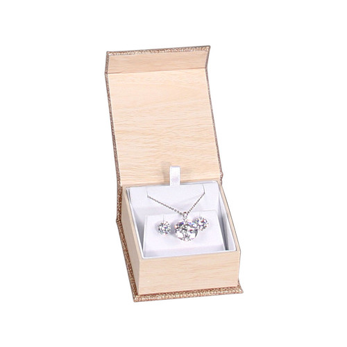 Magnetic Burlap Earring/Pendant Box