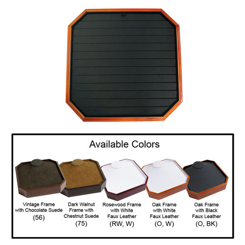CLOSEOUT-12 Slot Stackable Bracelet Tray with Wood Trim (TQB15)