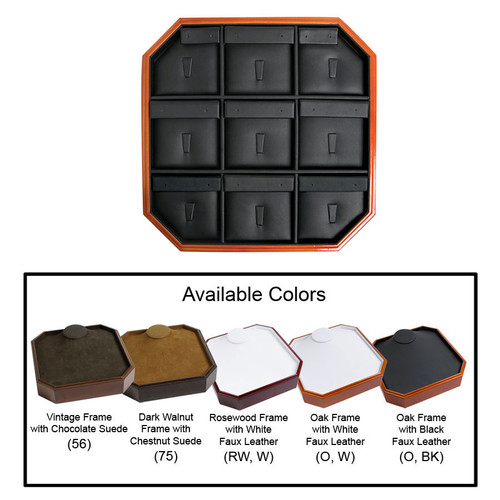 CLOSEOUT-Earring & Ring Clip Stackable Tray with Wood Trim (TQR21-9)