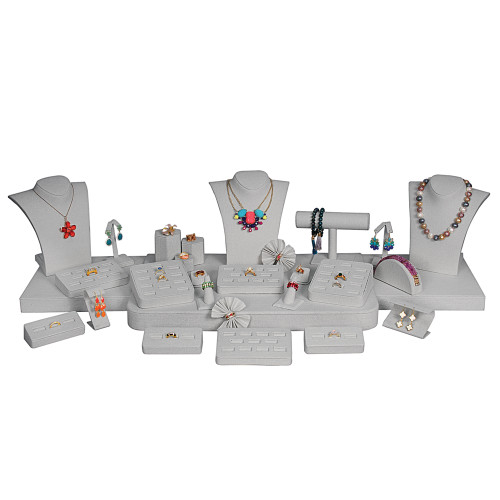 Display Set (gray linen) 29 pcs, 43x14x10.25"H