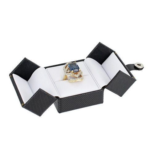 Premiun Classic Style Ring Box,2" x 2 1/8" x 1 3/4", 2 COLOR