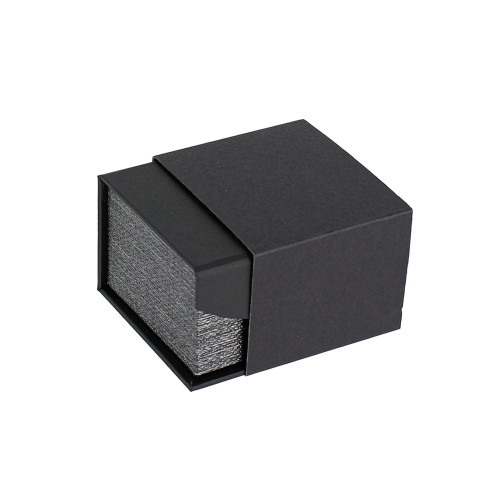 Metalic Mesh Grey Magnetic Ring Box, 2 1/8" x 2 3/8" x 1 3/4"H