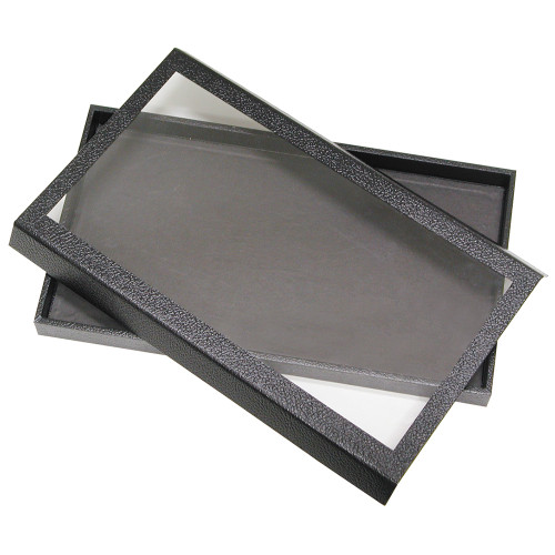 Leatherette Case, Black, Detached Magnetic Lid,(Choose from various Size)