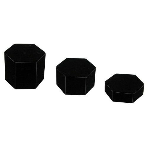 3-PCS HEXAGON Set, 4 1/8" Diag., 1"H, 1 3/4"H, 2 1/2"H, Choose from various Color