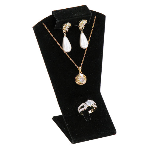 Necklace, Earring ,Ring Display,3 1/2" x 2 3/4" x 5 1/2"H,(Choose from various Color)