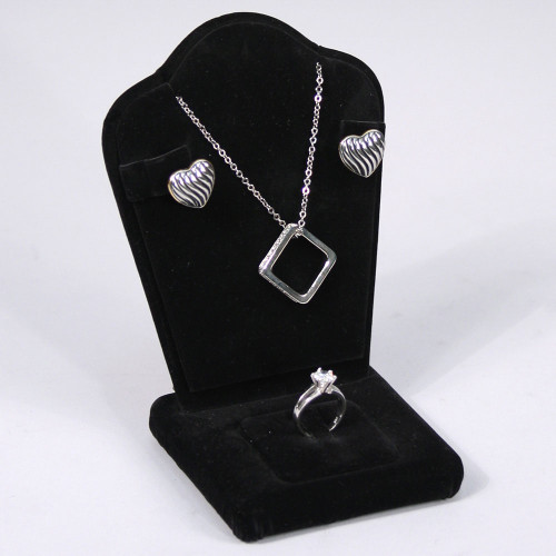 Necklace, Earring ,Ring Display,4" x 4 1/4" x 5 1/4"H,(Choose from various Color)