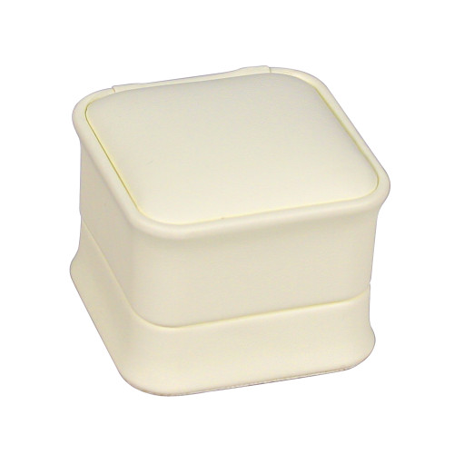 Plush Cream Faux Leather Box , Choose from various sizes