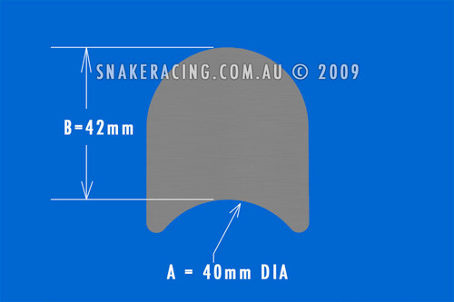 40mm Tube Tab x 42mm No Hole 40mm Tube Tab x 42mm No Hole