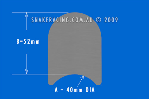 40mm Tube Tab x 52mm No Hole 40mm Tube Tab x 52mm No Hole
