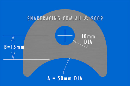 50mm Tube Tab 15mm x 10mm Hole 50mm Tube Tab 15mm x 10mm Hole