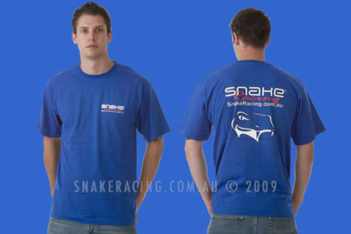 Snake Racing Mens Blue T-Shirt Snake Racing Mens Blue T-Shirt