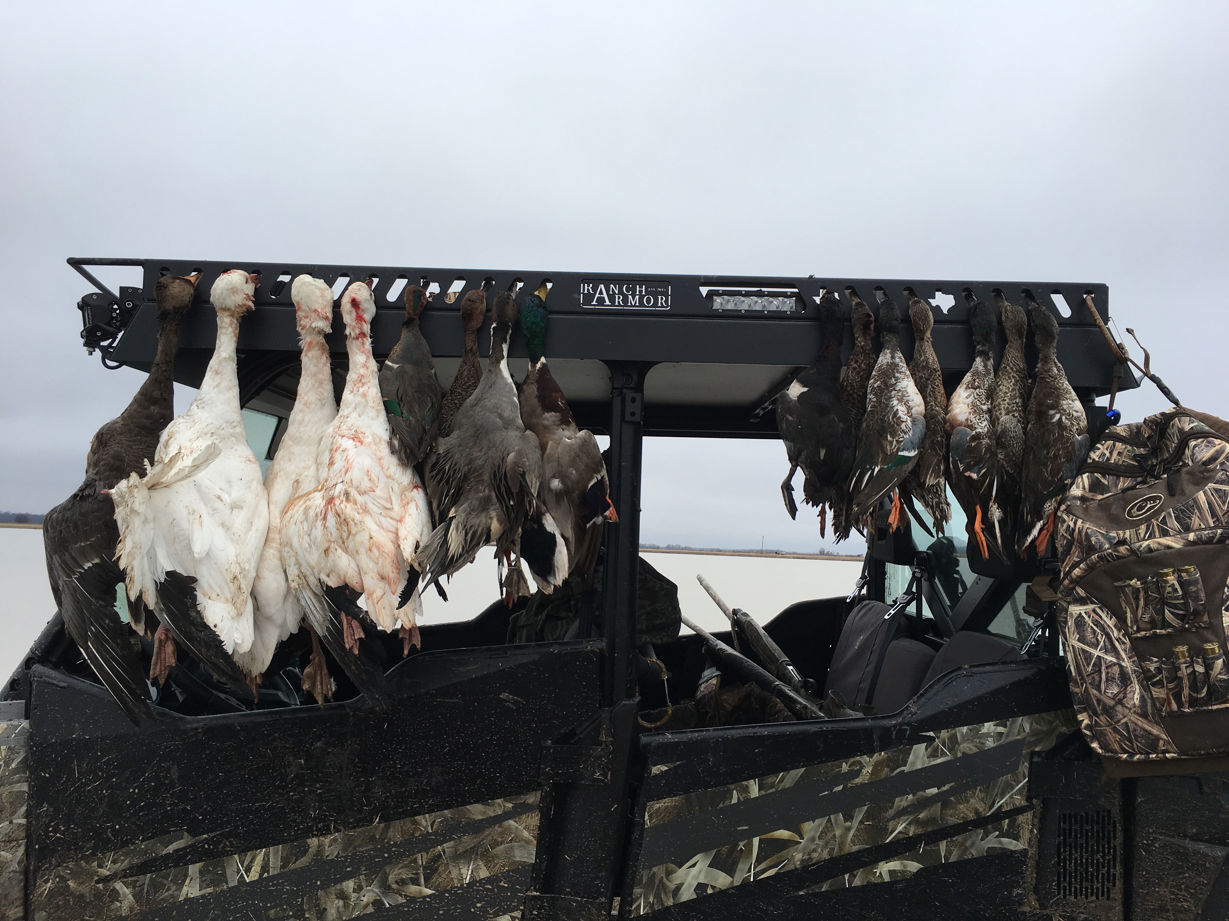 Polaris Ranger Metal Roof with Decoys Mounted