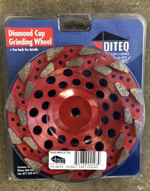 Diteq 7" S-Segmented Cup Wheel Diteq 7" S-Segmented Cup Wheel