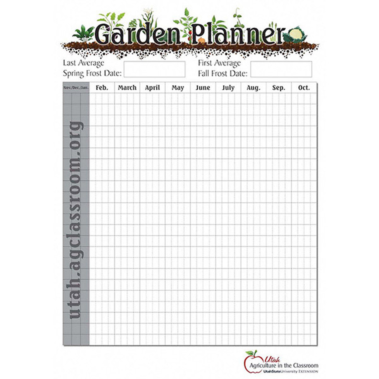 the utah garden planner agclassroomstore at usu