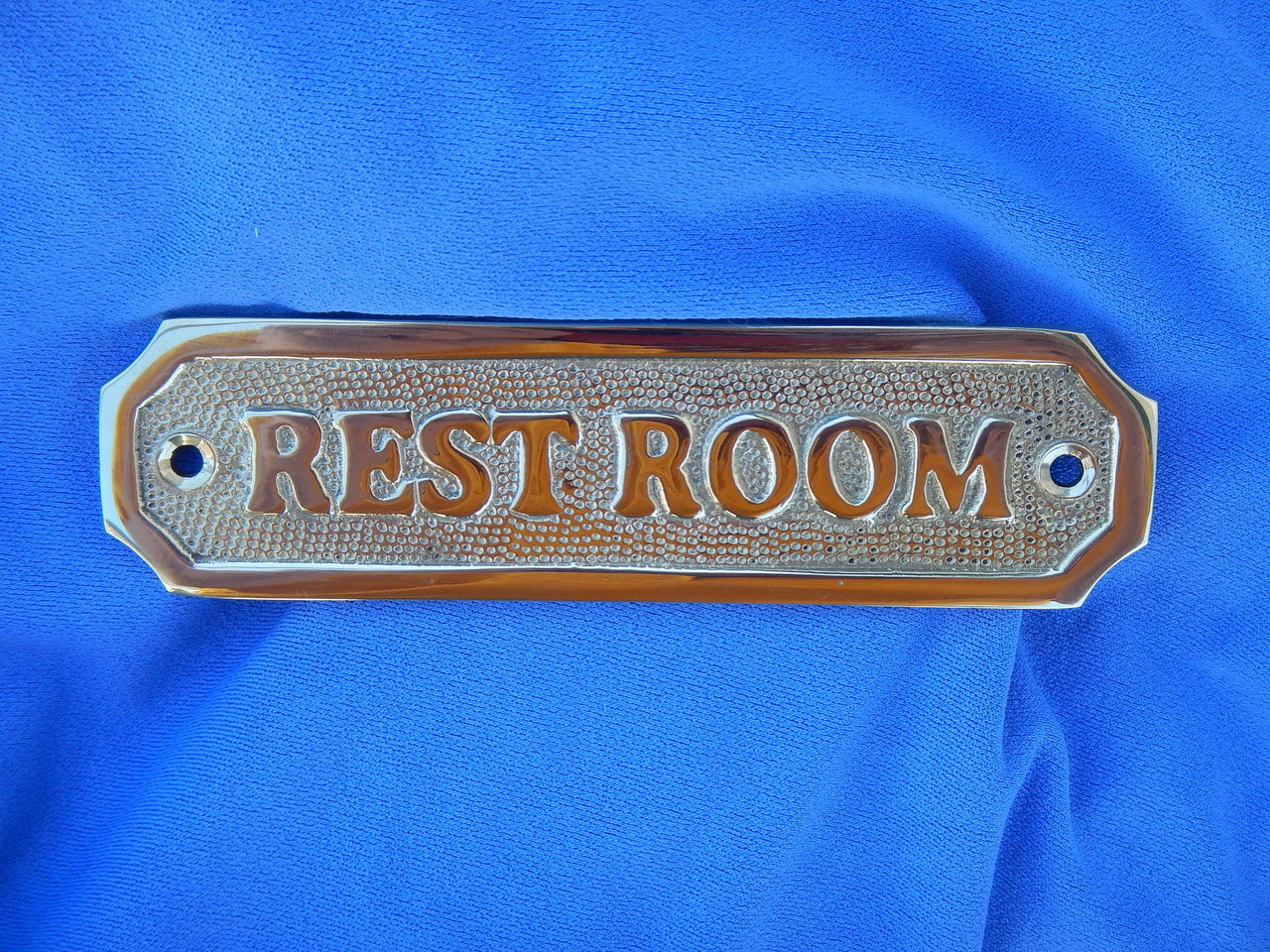 5 Inch Brass 'Rest Room' Plaque