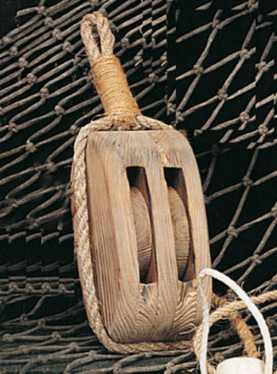 Wood Block Tackle Decorating Pully Pulleys
