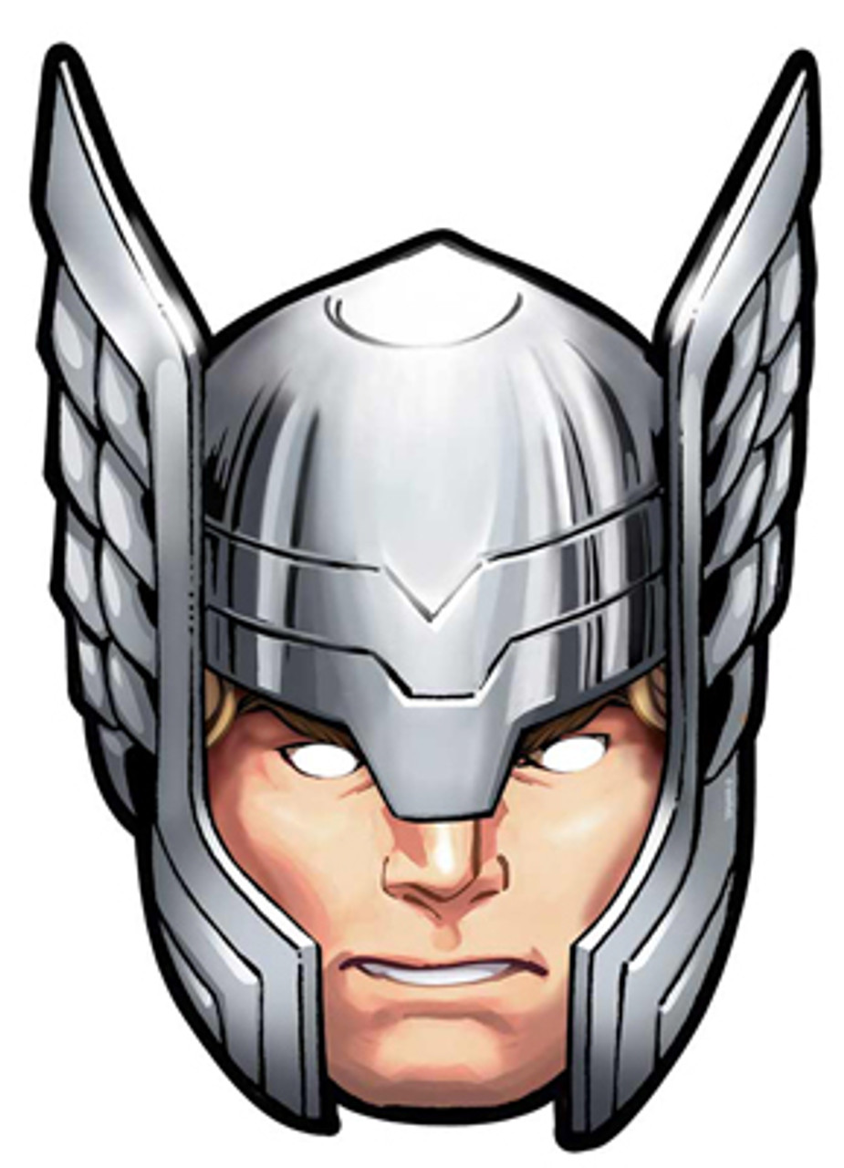 Thor From Marvel s The Avengers Single Card Party Face Mask Available thor-from-marvel-s-the-avengers-single-card-party-face-mask-available