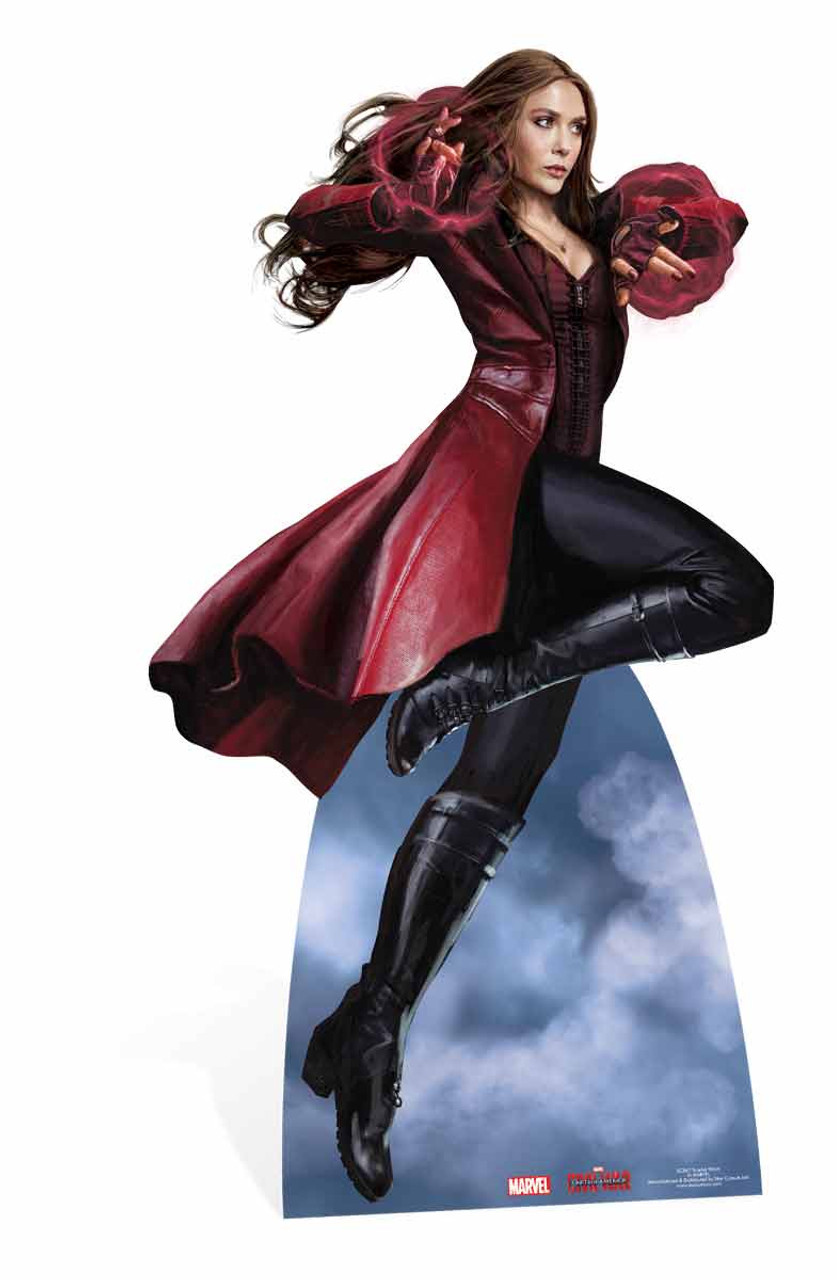 scarlet witch marvel lifesize cardboard cutout standee create a christmas wish list