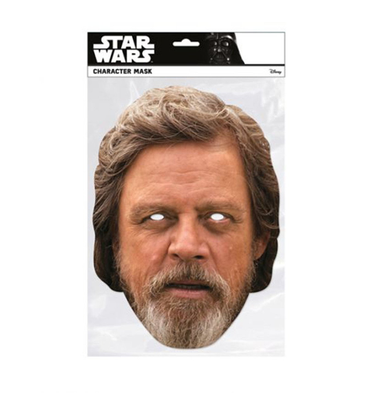 luke skywalker the last jedi single 2d card party face mask