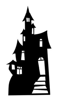 Haunted House Silhouette Cardboard Cutout Haunted House Silhouette Cardboard Cutout